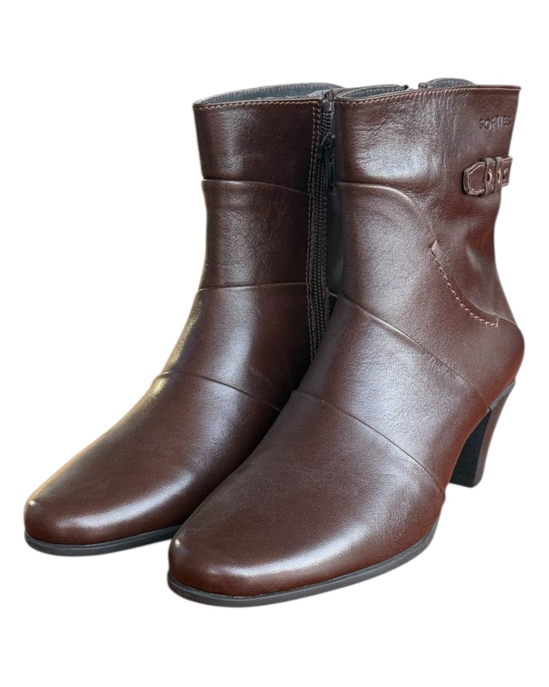 Δερμάτινο Γυναικείo Μποτάκι - F988