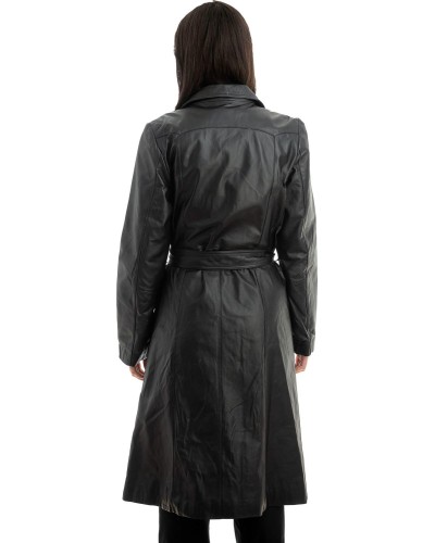 Γνήσιο Γυναικέιο Δερμάτινο Παλτό - H1