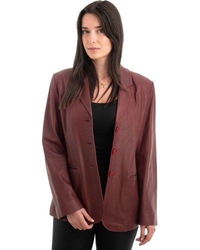 Γνήσιο Γυναικέιο Δερμάτινο Σακάκι - H2