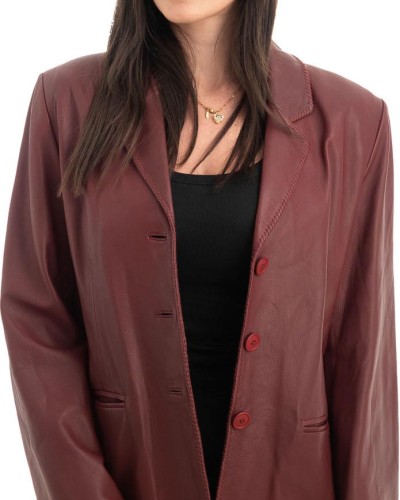 Γνήσιο Γυναικέιο Δερμάτινο Σακάκι - H2