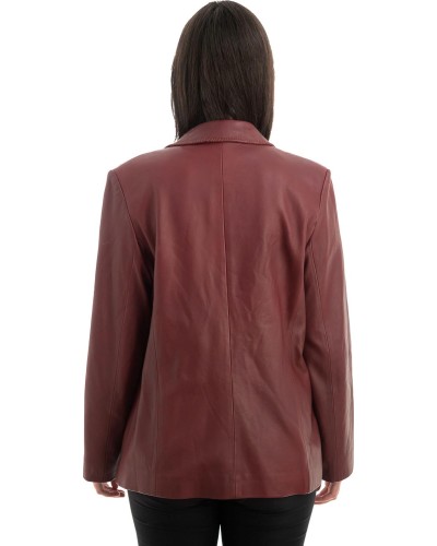 Γνήσιο Γυναικέιο Δερμάτινο Σακάκι - H2
