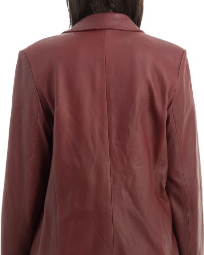 Γνήσιο Γυναικέιο Δερμάτινο Σακάκι - H2