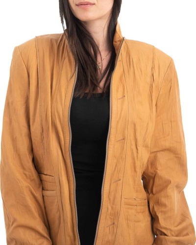 Γνήσιο Γυναικέιο Δερμάτινο Μπουφάν - H3