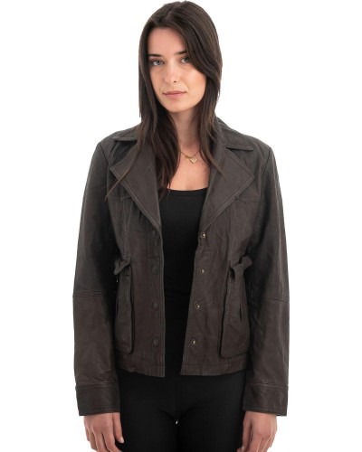 Γνήσιο Γυναικέιο Δερμάτινο Σακάκι - H6