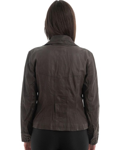 Γνήσιο Γυναικέιο Δερμάτινο Σακάκι - H6