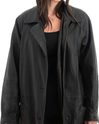 Γνήσιο Γυναικέιο Δερμάτινο Μπουφάν - H8