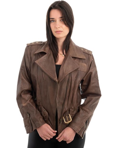 Γνήσιο Γυναικέιο Δερμάτινο Μπουφάν - H9