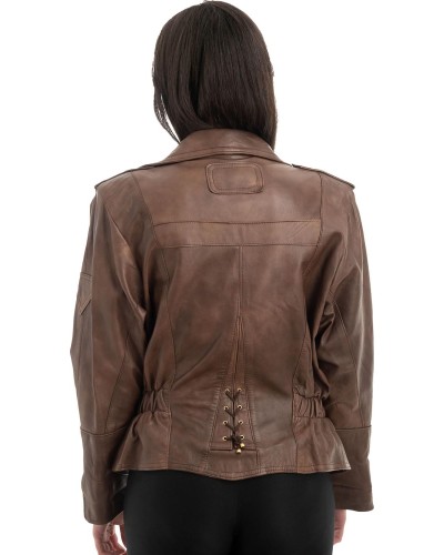 Γνήσιο Γυναικέιο Δερμάτινο Μπουφάν - H9