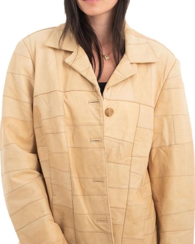 Γνήσιο Γυναικέιο Δερμάτινο Σακάκι - H10