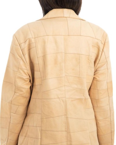 Γνήσιο Γυναικέιο Δερμάτινο Σακάκι - H10