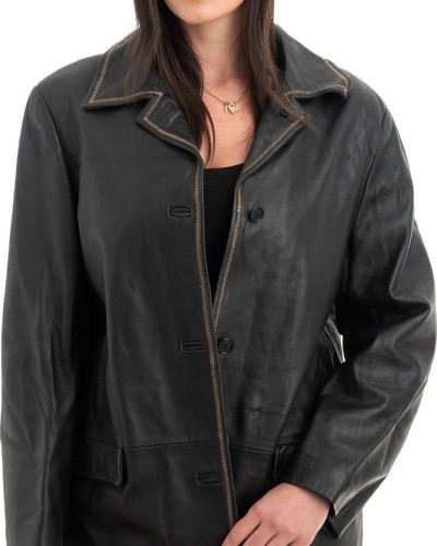 Γνήσιο Γυναικέιο Δερμάτινο Σακάκι - H12