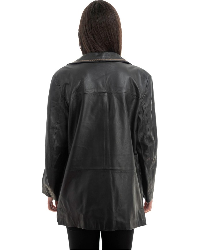 Γνήσιο Γυναικέιο Δερμάτινο Σακάκι - H12