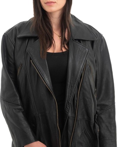 Γνήσιο Γυναικέιο Δερμάτινο Μπουφάν - H13