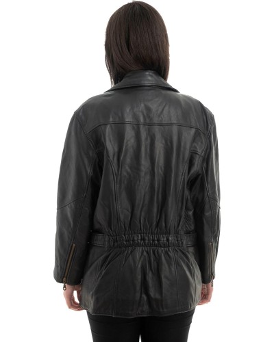 Γνήσιο Γυναικέιο Δερμάτινο Μπουφάν - H13