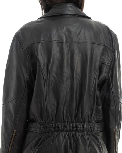 Γνήσιο Γυναικέιο Δερμάτινο Μπουφάν - H13