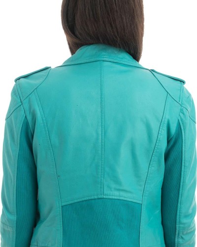 Γνήσιο Γυναικέιο Δερμάτινο Μπουφάν - H15