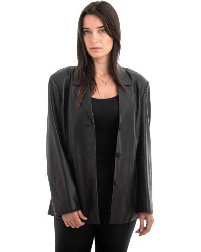 Γνήσιο Γυναικέιο Δερμάτινο Σακάκι - H16