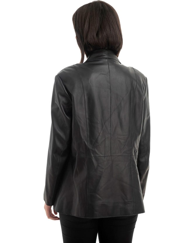 Γνήσιο Γυναικέιο Δερμάτινο Σακάκι - H16