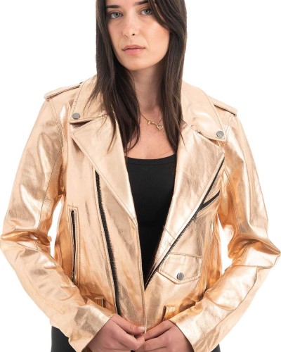 Γνήσιο Γυναικέιο Δερμάτινο Μπουφάν - H17