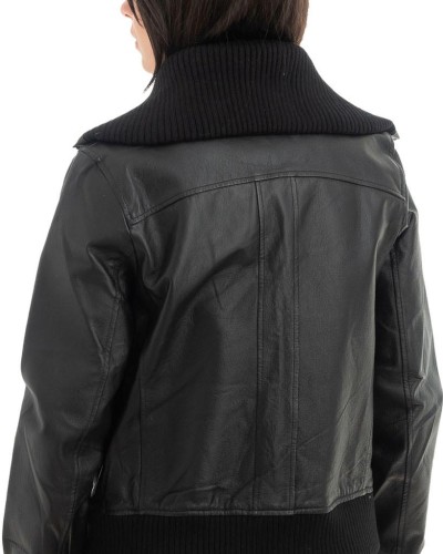 Γνήσιο Γυναικέιο Δερμάτινο Μπουφάν - H23