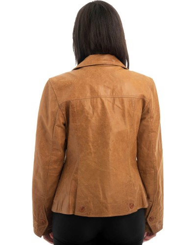 Γνήσιο Γυναικέιο Δερμάτινο Σακάκι - H25