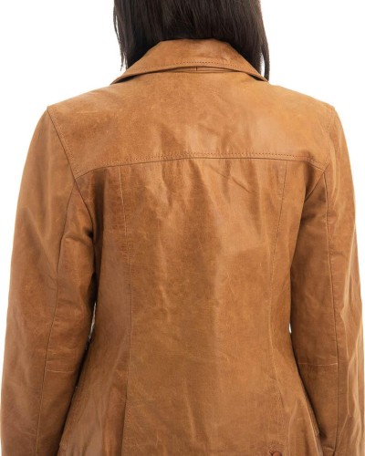 Γνήσιο Γυναικέιο Δερμάτινο Σακάκι - H25