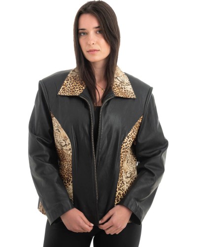 Γνήσιο Γυναικέιο Δερμάτινο Μπουφάν - H26