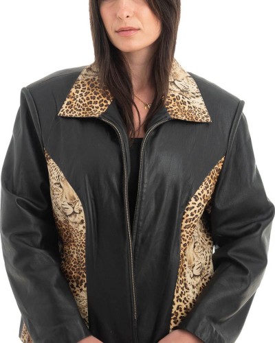 Γνήσιο Γυναικέιο Δερμάτινο Μπουφάν - H26