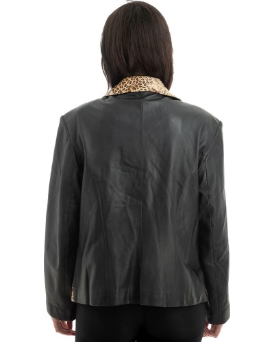 Γνήσιο Γυναικέιο Δερμάτινο Μπουφάν - H26