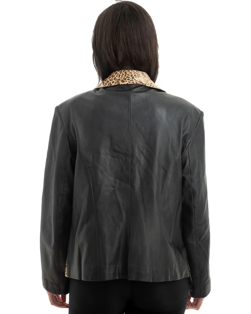 Γνήσιο Γυναικέιο Δερμάτινο Μπουφάν - H26