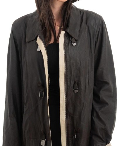 Γνήσιο Γυναικέιο Δερμάτινο Μπουφάν - H28