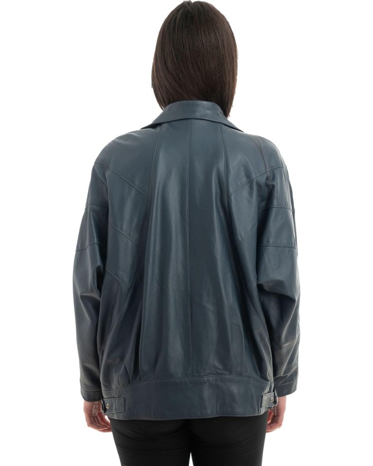 Γνήσιο Γυναικέιο Δερμάτινο Μπουφάν - H30