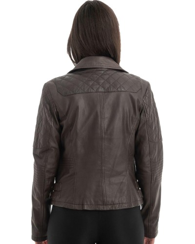 Γνήσιο Γυναικέιο Δερμάτινο Μπουφάν - H31