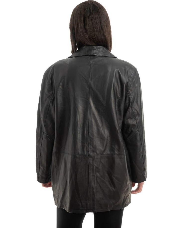 Γνήσιο Γυναικέιο Δερμάτινο Σακάκι - H32