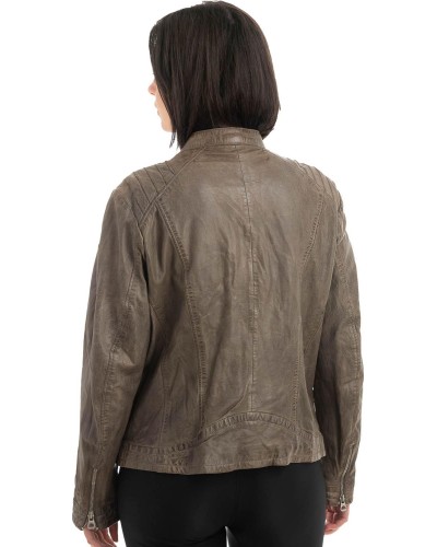 Γνήσιο Γυναικέιο Δερμάτινο Μπουφάν - H34