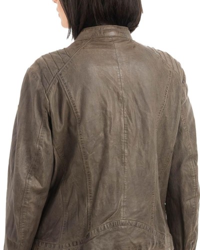 Γνήσιο Γυναικέιο Δερμάτινο Μπουφάν - H34