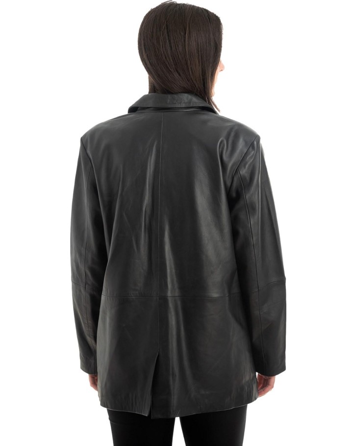 Γνήσιο Γυναικέιο Δερμάτινο Σακάκι - H36