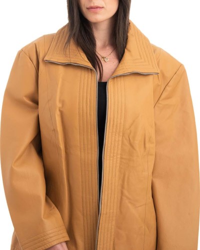 Γνήσιο Γυναικέιο Δερμάτινο Μπουφάν - H38