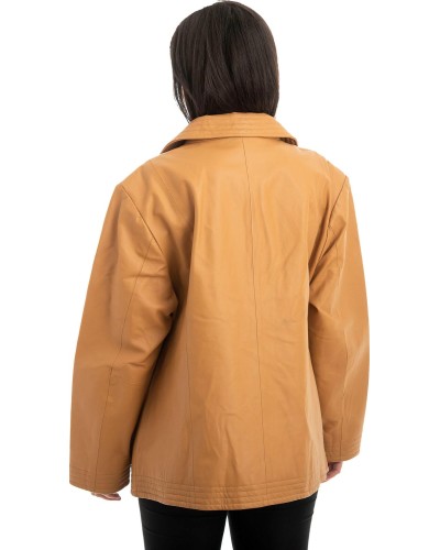 Γνήσιο Γυναικέιο Δερμάτινο Μπουφάν - H38