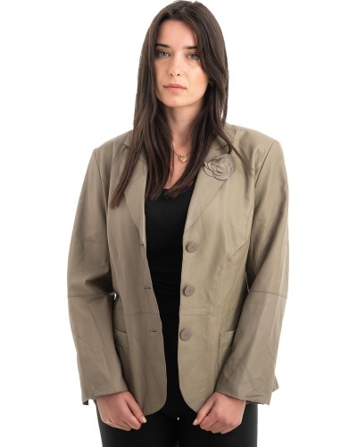 Γνήσιο Γυναικέιο Δερμάτινο Σακάκι - H40