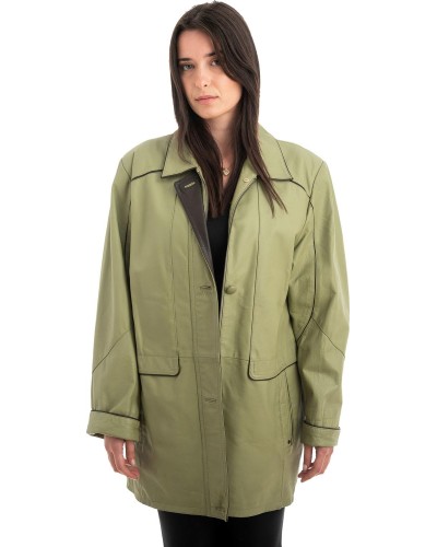 Γνήσιο Γυναικέιο Δερμάτινο Μπουφάν - H41