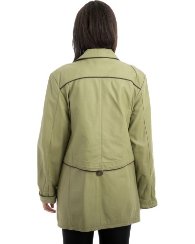 Γνήσιο Γυναικέιο Δερμάτινο Μπουφάν - H41