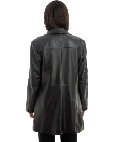 Γνήσιο Γυναικέιο Δερμάτινο Παλτό - H43