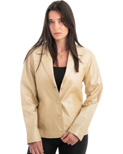 Γνήσιο Γυναικέιο Δερμάτινο Σακάκι - H44