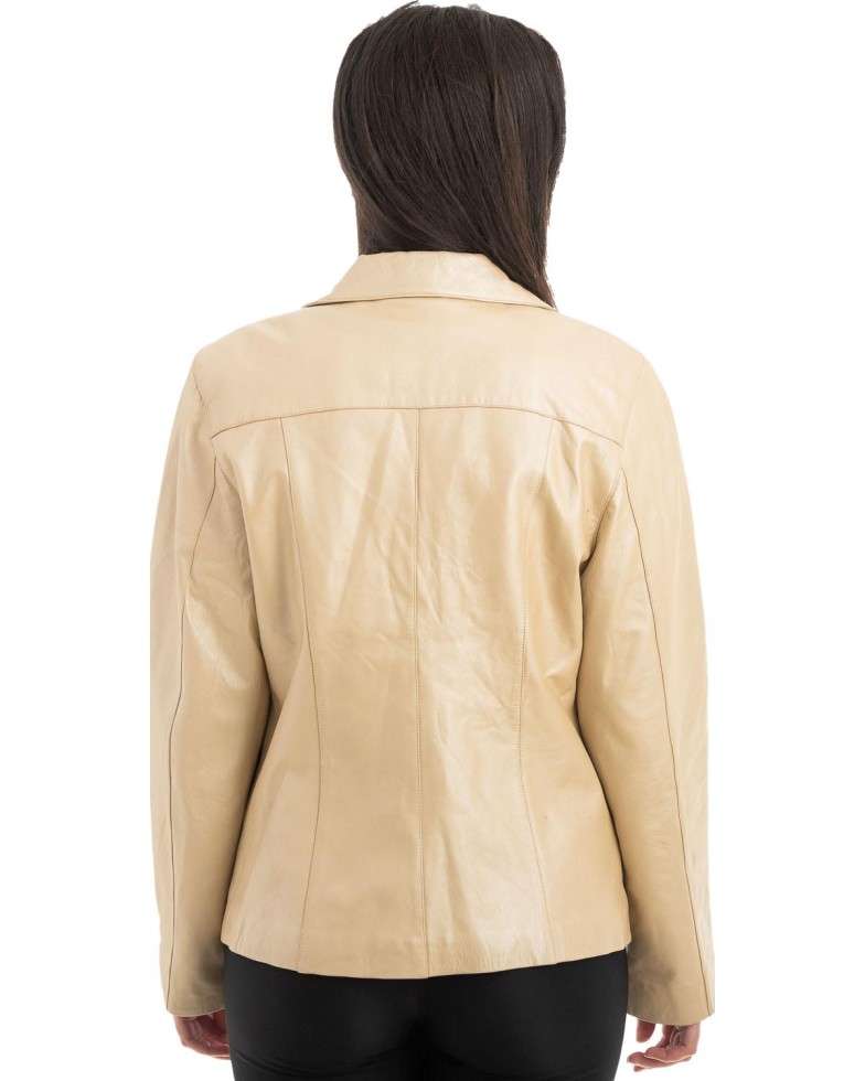 Γνήσιο Γυναικέιο Δερμάτινο Σακάκι - H44