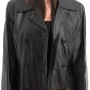 Γνήσιο Γυναικέιο Δερμάτινο Παλτό - H49