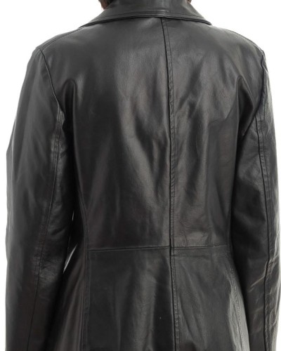 Γνήσιο Γυναικέιο Δερμάτινο Παλτό - H49