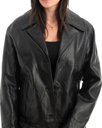 Γνήσιο Γυναικέιο Δερμάτινο Σακάκι - H51