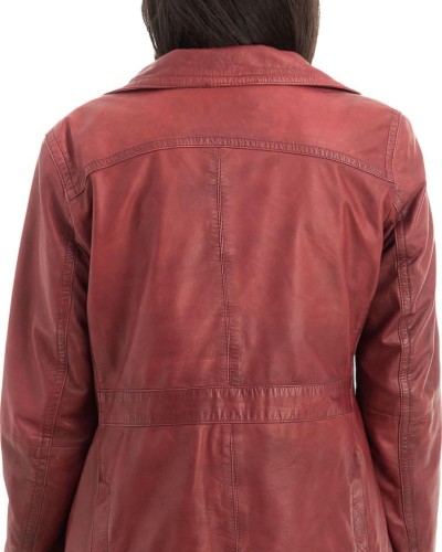 Γνήσιο Γυναικέιο Δερμάτινο Μπουφάν - H52