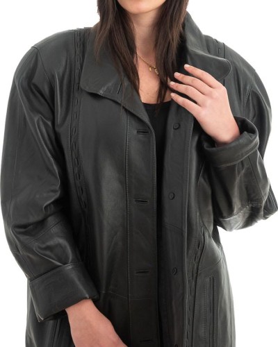 Γνήσιο Γυναικέιο Δερμάτινο Μπουφάν - H56